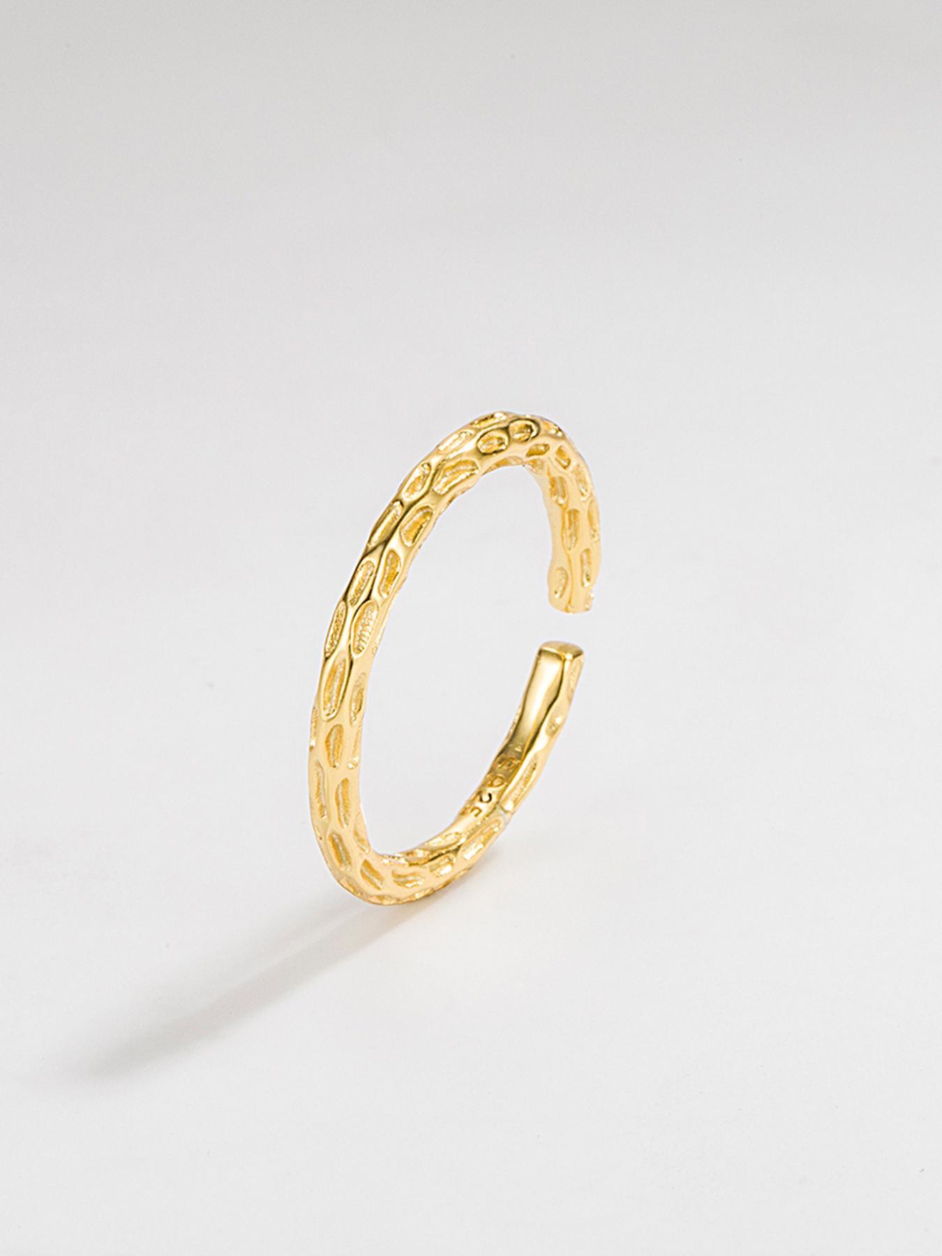 S925 Sterling Silver Cuff Ring, Adjustable Open Ring for Women, Elegant Ring, Statement Rings, Fashion Jewelry for Party, Daily Decor, Trendy All-match & Exquisite Jewelry for Birthday Gift