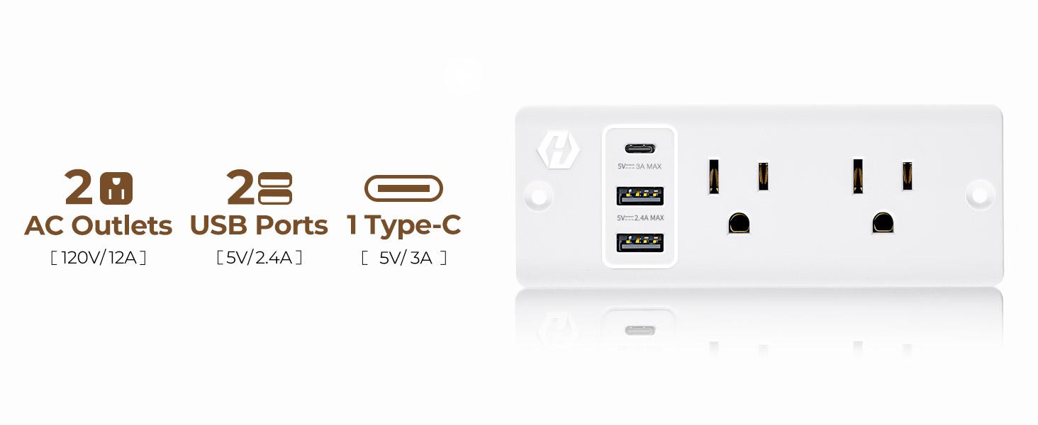 Computer Desk with Power Outlets & LED Light, 47 inch Home Office Desk with Drawers and Storage Shelves, Writing Desk with Monitor Stand, Modern Work Study Desk for Home Office, White
