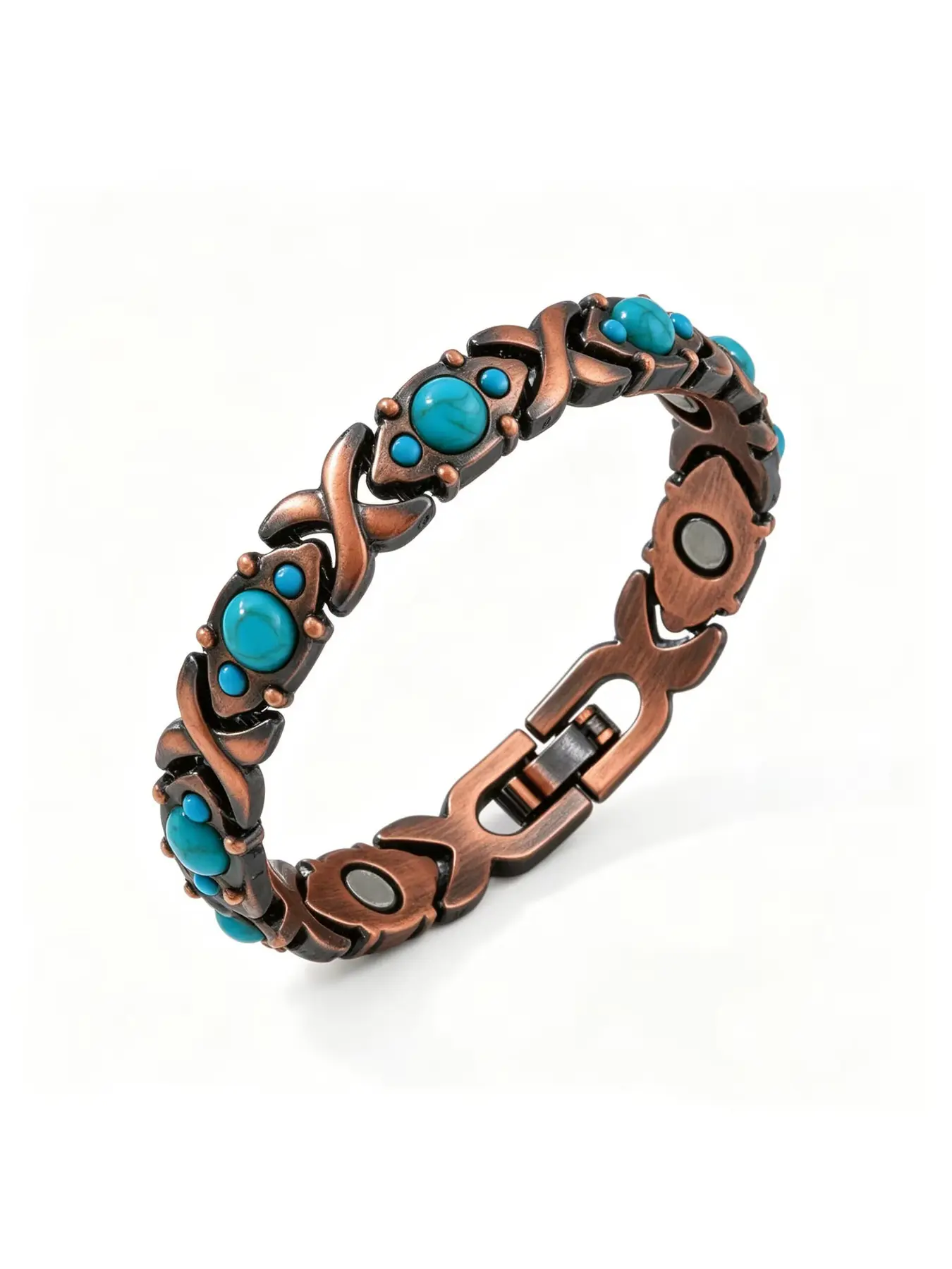 Men's Versatile Daily Health Bracelet with Segmented Movable Links for Comfortable Non-constricting Wear; Magnetic Stones Boost Blood Circulation and Relieve Physical Fatigue, a Health-Preserving Protective Accessory for Men to Match All Outfits