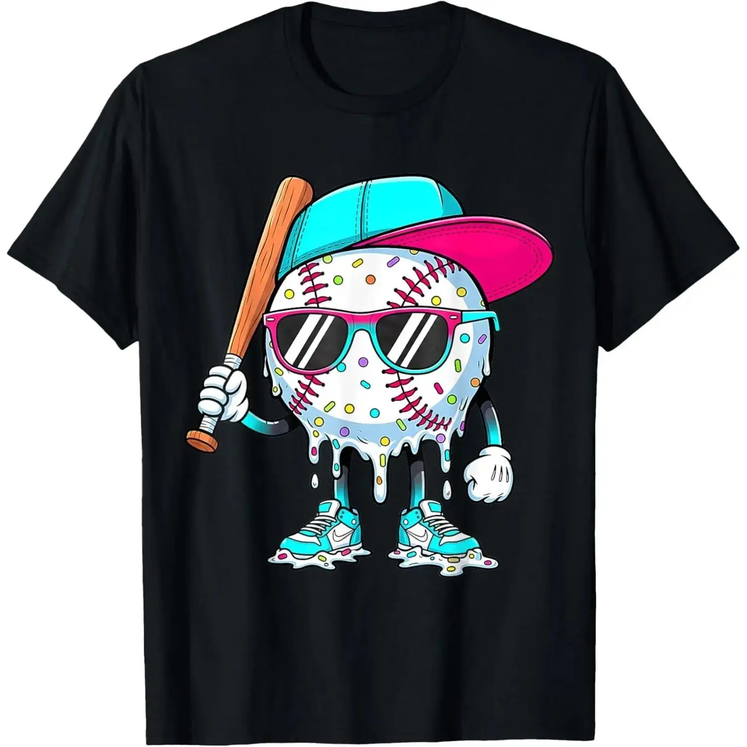 Boys' Drip Graphic Tees - Short Sleeve Cotton Crew Neck, Medium Fit, Youth Look, Machine Washable Kids' Clothes