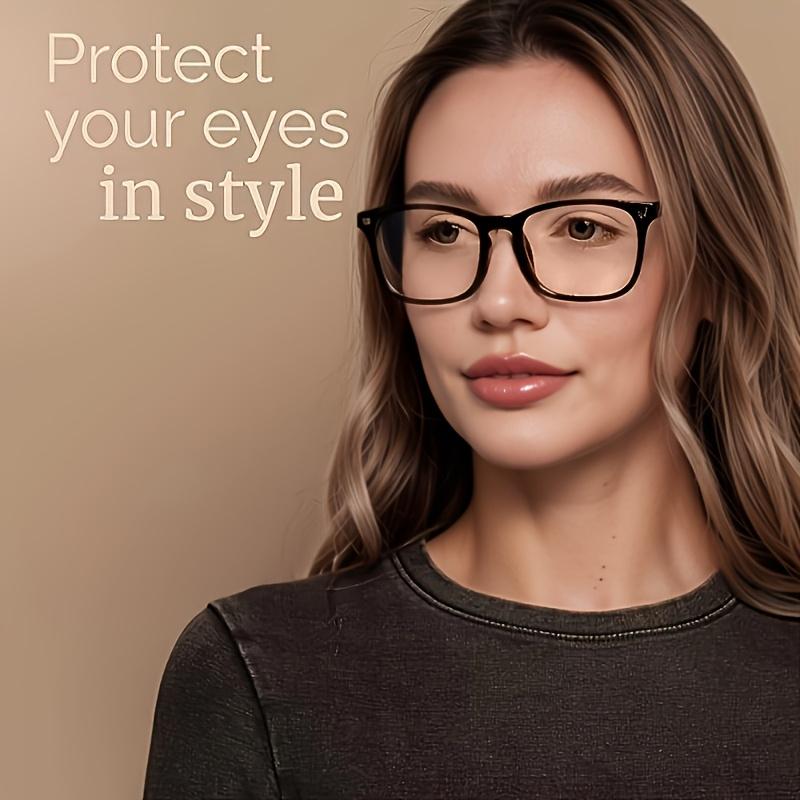 2 Pairs of Unisex Square Light Blue Computer Glasses - Anti-Blue Light Advanced Shading Glasses, And Anti- Retro Style led halloween mask