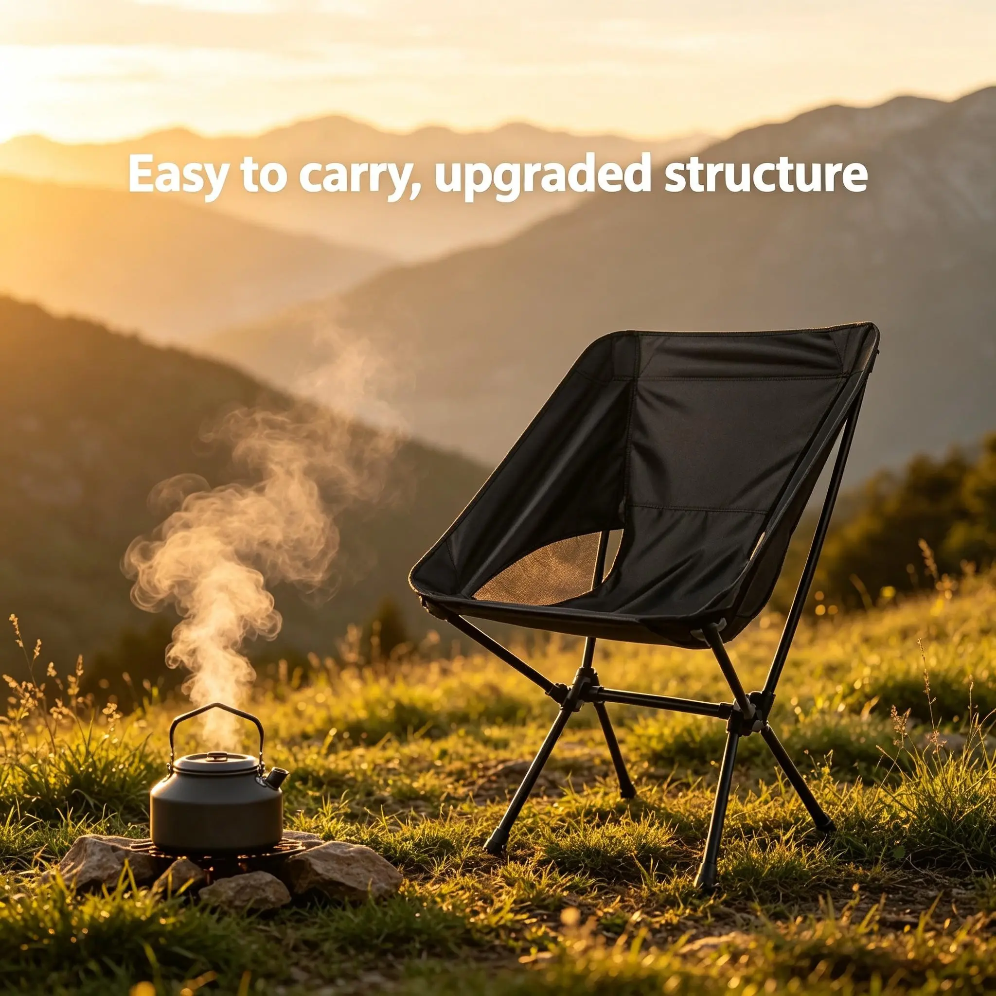 Portable Camping Chair Backpack, Ultra-Light Foldable Travel Chair, Detachable Moon Chair, Outdoor Fishing Beach Hiking Picnic Seat, Foldable Campchairs, Portable Outdoor Seating, Folding Portable Chair