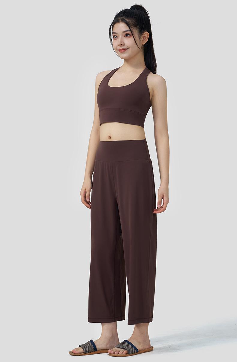 Yoga Vest With Fixed Cups, Racerback Straps, Padded Sports Bra, Shockproof Fitness Bra, Yoga Wear