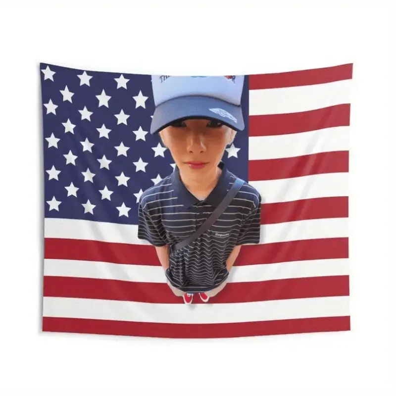 1pc SKZ Jeongin I.N Gen Z American Kpop Album Merchandise Tapestry for Living, Birthday, And Concert Fan Gifts with Free Installation Package