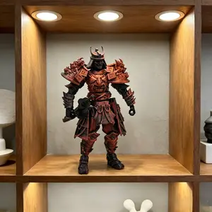 Samurai Mech Model, Dark Warrior Statue with Two Swords, Home Office Decor, Rpg Accessories, Art Desktop Decoration, Perfect Gift