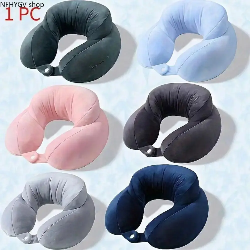 U-Shaped Travel Neck Pillow, Ergonomic Support Rest Cushion For All Seasons, Portable Travel Accessory For Sleeping On Flights Office Naps Long Distance Road Trip Casual Rest Styling Use