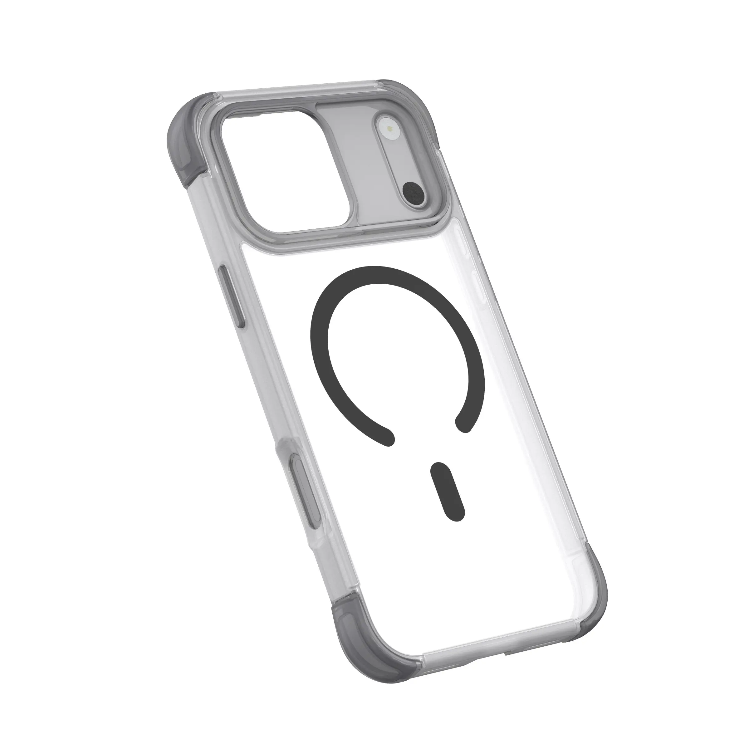 Magnetic Anti-Drop Phone Case for Apple, Maroon Color, Four Corner Airbag Design, Matte Back Panel, Wireless Charging Support