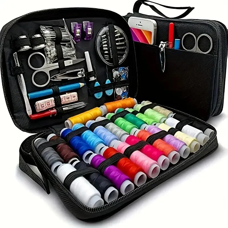 100-Piece Sewing Kit with Accessories, Includes 24 Colors Thread Needles & Threads, Mini Travel Repair Set for Emergency Fixes, Sewing Tool Kit, Sewing Craft Kit, Sewing Supplies Kit, Sewing Accessories and Supplies