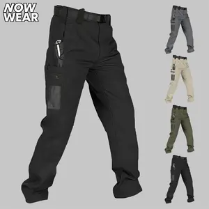 Men's Solid Color Tactical Work Pants, with Multiple Pockets and Zipper Closures, Durable Outdoor Training Pants, Available in Multiple Colors, Fishing, outdoor activities, work, hiking, camping 230 Grams Per Square Meter Men's Set