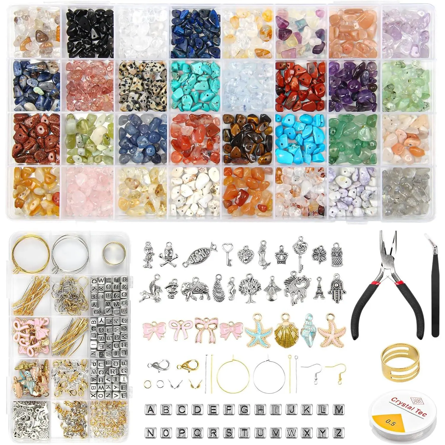 Making Supplies Kit, 1280 count  Beads for  Making | 32 Colors  Beads, Friendship Bracelet Kit, Bracelet Making Kit, Beads for Earrings, Necklaces DIY