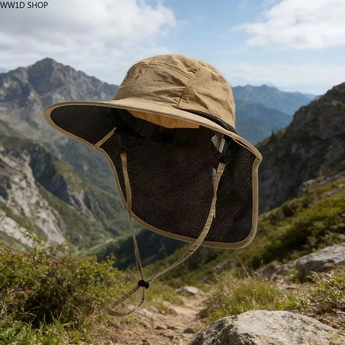 2026 Breathable Bucket Hat with Neck Flap for Boys and Men, Quick Dry UV Protection Fisherman Sun Cap for Camping Fishing and Hiking