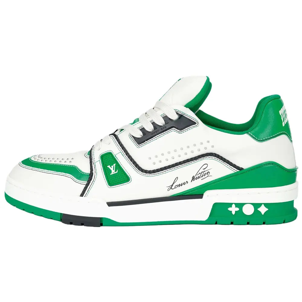 Women's Louis Vuitton Trainer Lace-Up Low-Top Unisex Green Athletic Training Shoes - Rubber Sole, Walking & Sports Shoes, Maison Mihara Verifiable with Credentials for Global Authentication