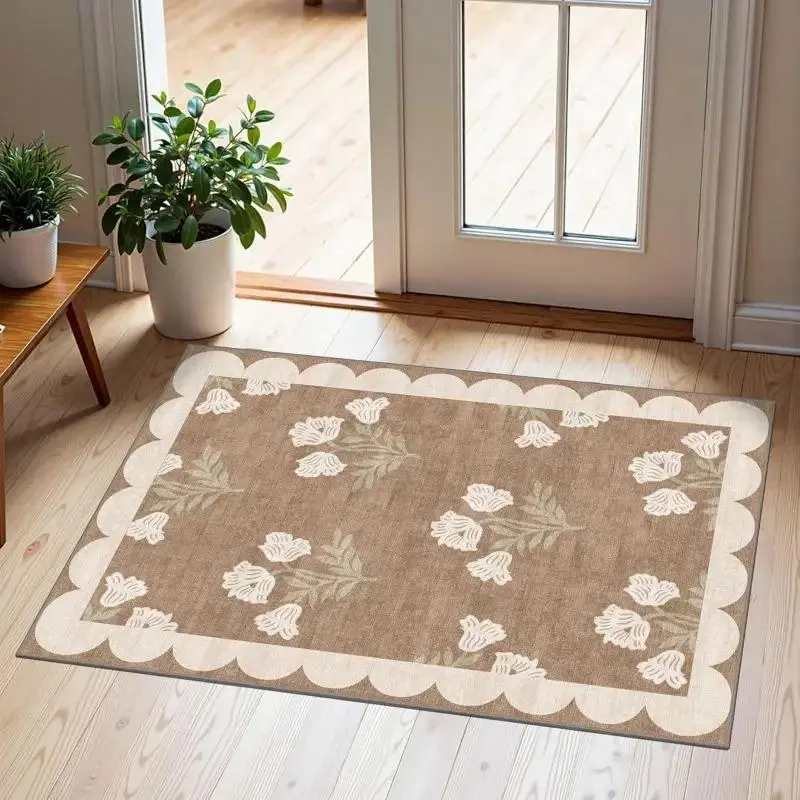 Floral Non-Slip Washable Doormat Indoor Outdoor Mat New Home Closing Housewarming Unique Front Porch Mat, Home Decor, Cool Housewarming Gift Mat