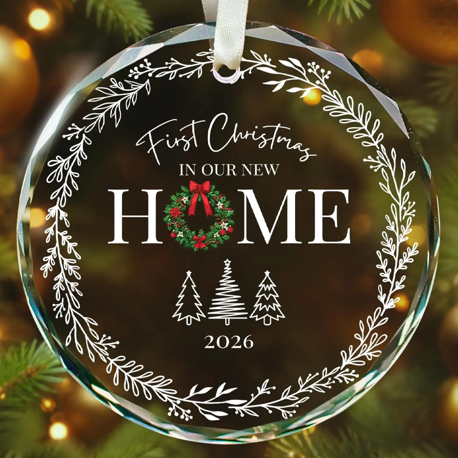 House Warming Gifts   Women - First Christmas   Ornament 2026 | Glass   Christmas Ornament 2026,  House Ornament - Housewarming Gifts  ,  Apartment Gifts