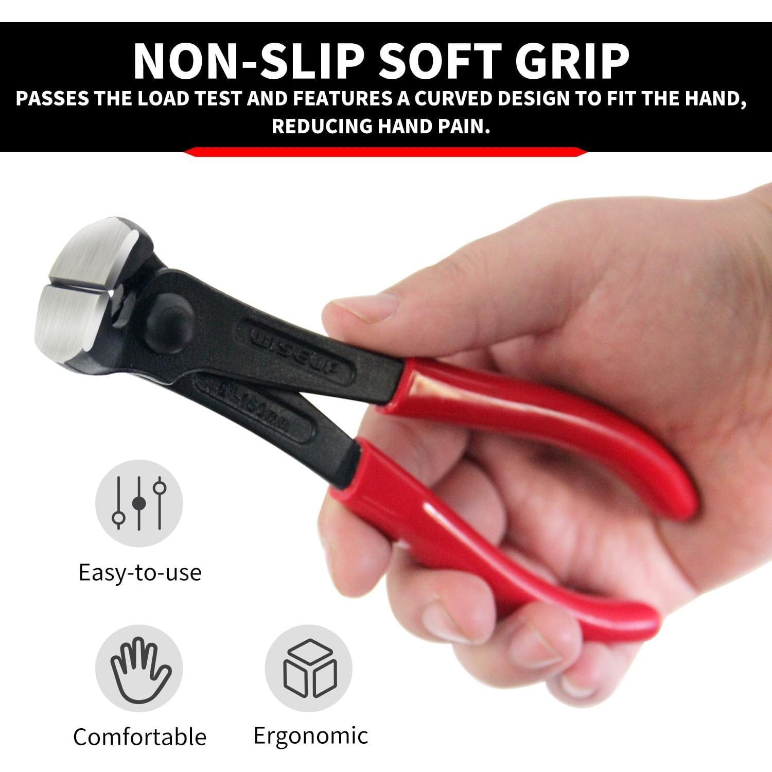 Puller, 7-inch Black Finish Chrome Vanadium Steel Carpenter's Pliers,End  Pliers, for Staple Remover Tool or Flooring Installation Tools (7 inch)