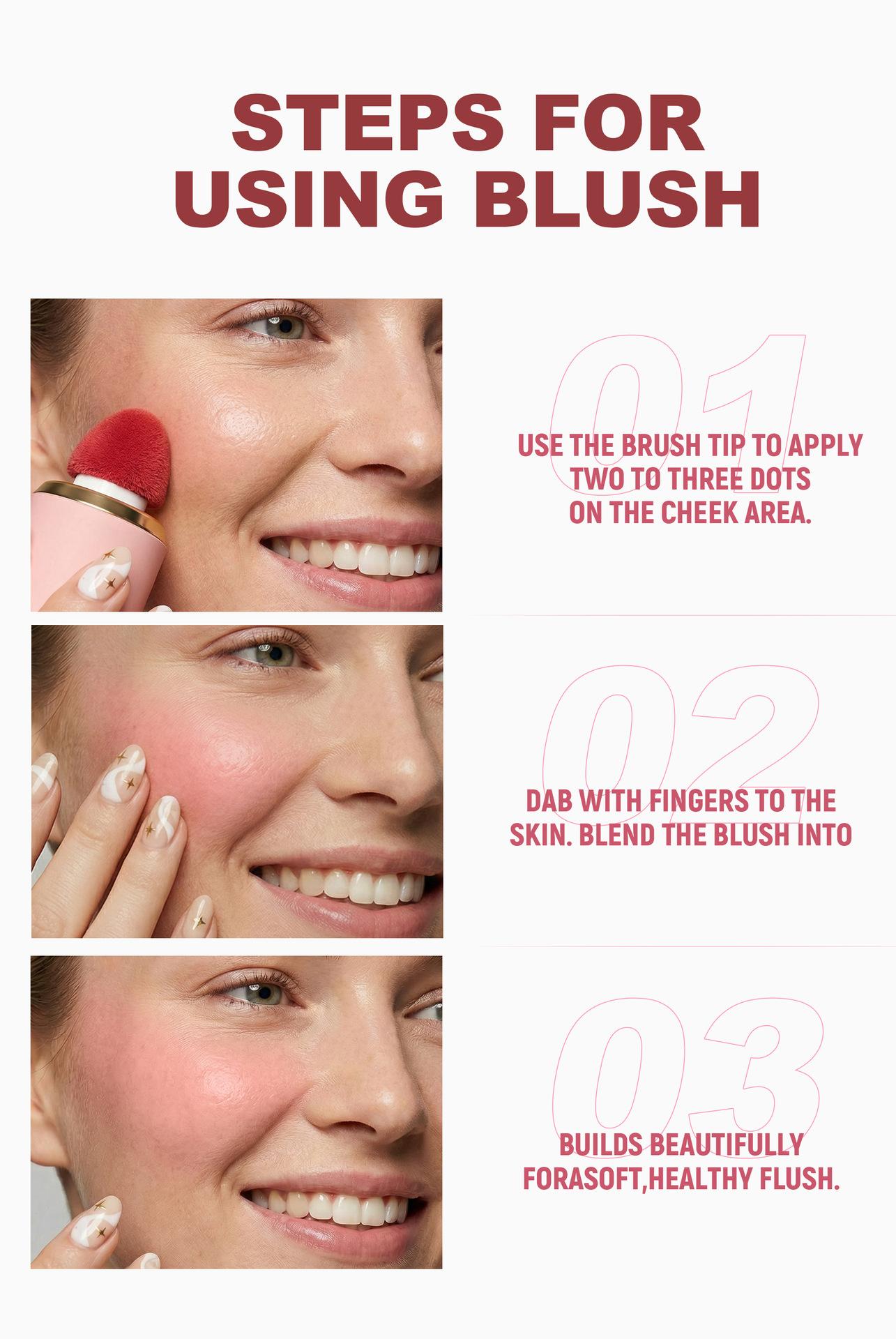 HANDAIYAN Liquid Blush — Matte Finish,Sculpts facial features, defines contours, and brightens the complexion to create a radiant look — Sweet Pink