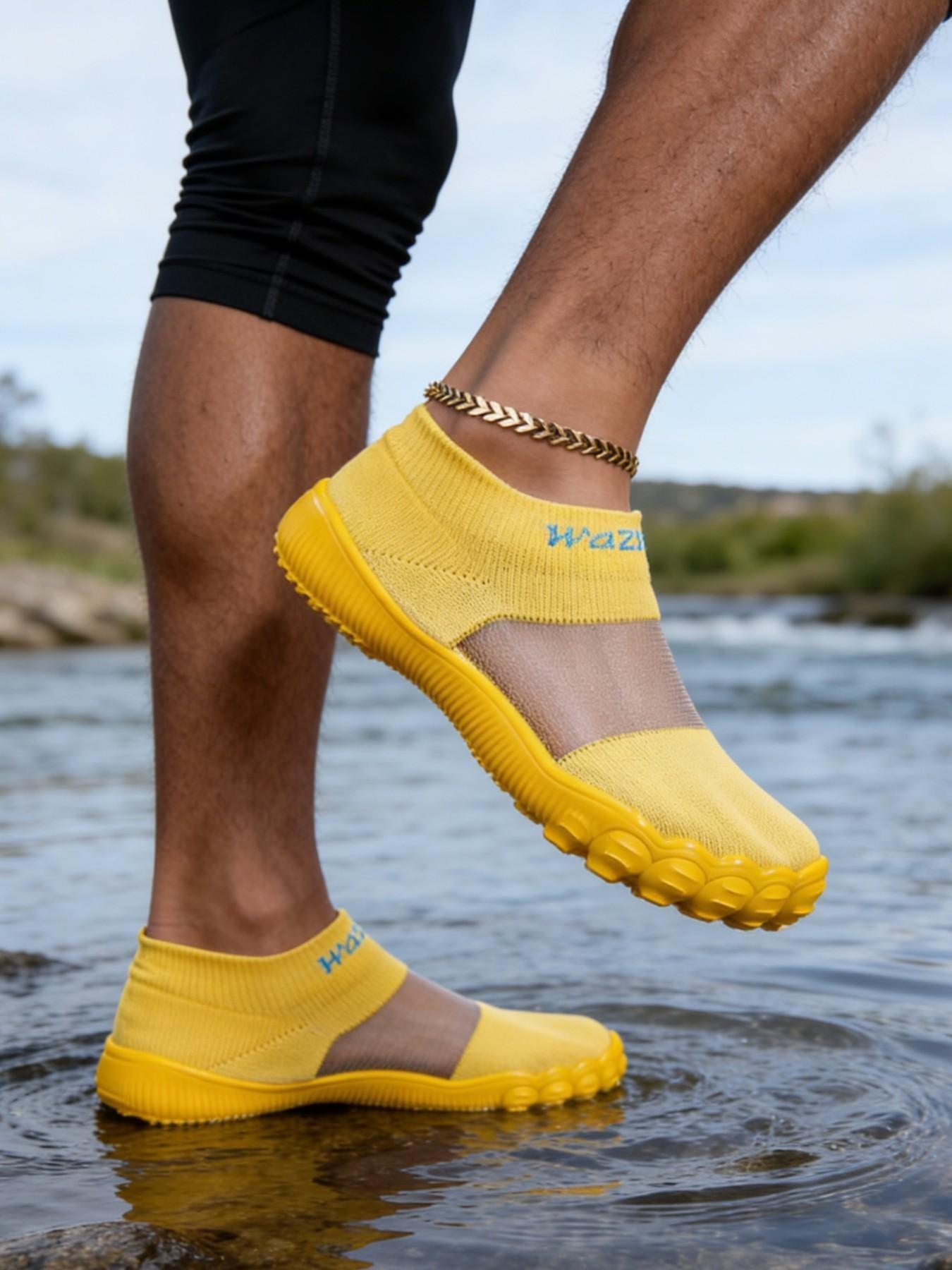 Breathable Wide Toe Barefoot Shoes, Unisex Non-Slip Minimalist Design, All-Season Comfort Mesh Water Shoes, Ideal for Outdoor Activities