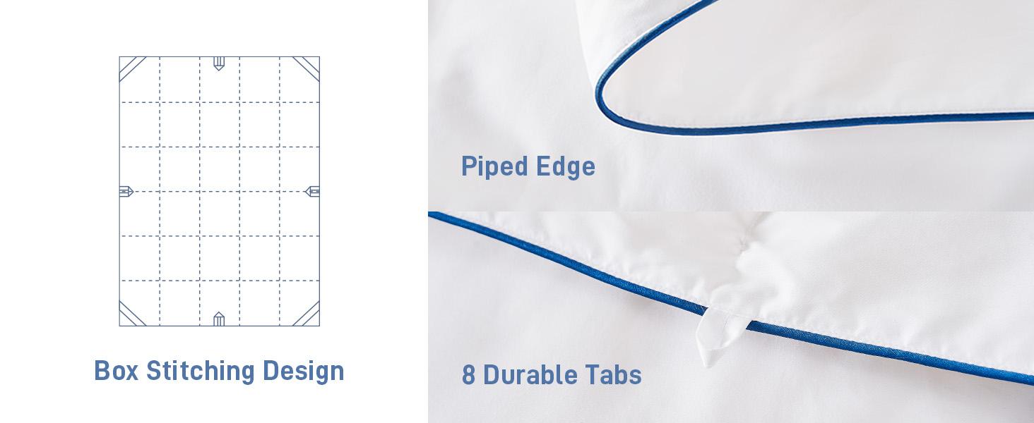 Hypoallergenic All Season Lightweight Softness Down Comforter, King Size (106"x90") White Feather Down Comforter or Duvet Insert, Machine Washable,Oeko-TEX Certified