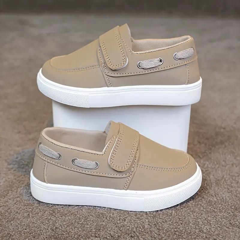 Boy's Closed Low-Top Trainer Footwear - Tassel Details, Soft Rubber Sole & Upper - Walking Shoes for Daily Play, Outdoor Use, Casual Wear, Sports Shoes, Pu Leather, All-Season, Walking Shoe, Solid