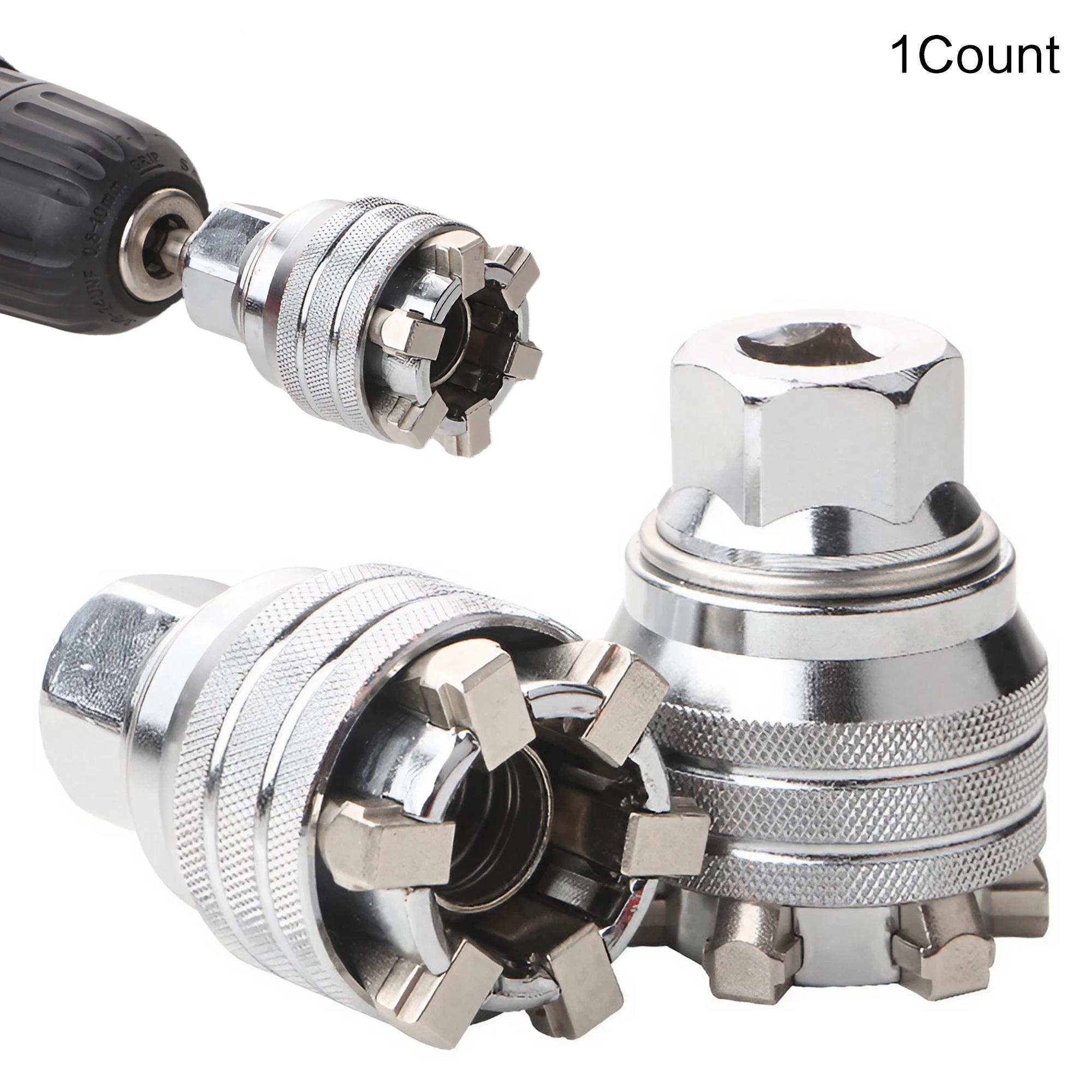 Adjustable Universal Socket Wrench, 3/8 Drive Multi-function Sleeve Wrench, Professional Sockets Tools for Drive Ratchet Torque Wrench and Power Drill, Hex Bit Socket