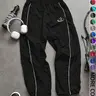 New Men's Casual Sport Pants, Loose Fit, Drawstring Waist, Elastic Ankles, Pockets, Cartoon Print, Lightweight, Spring & Fall, Casual Sporty Pants