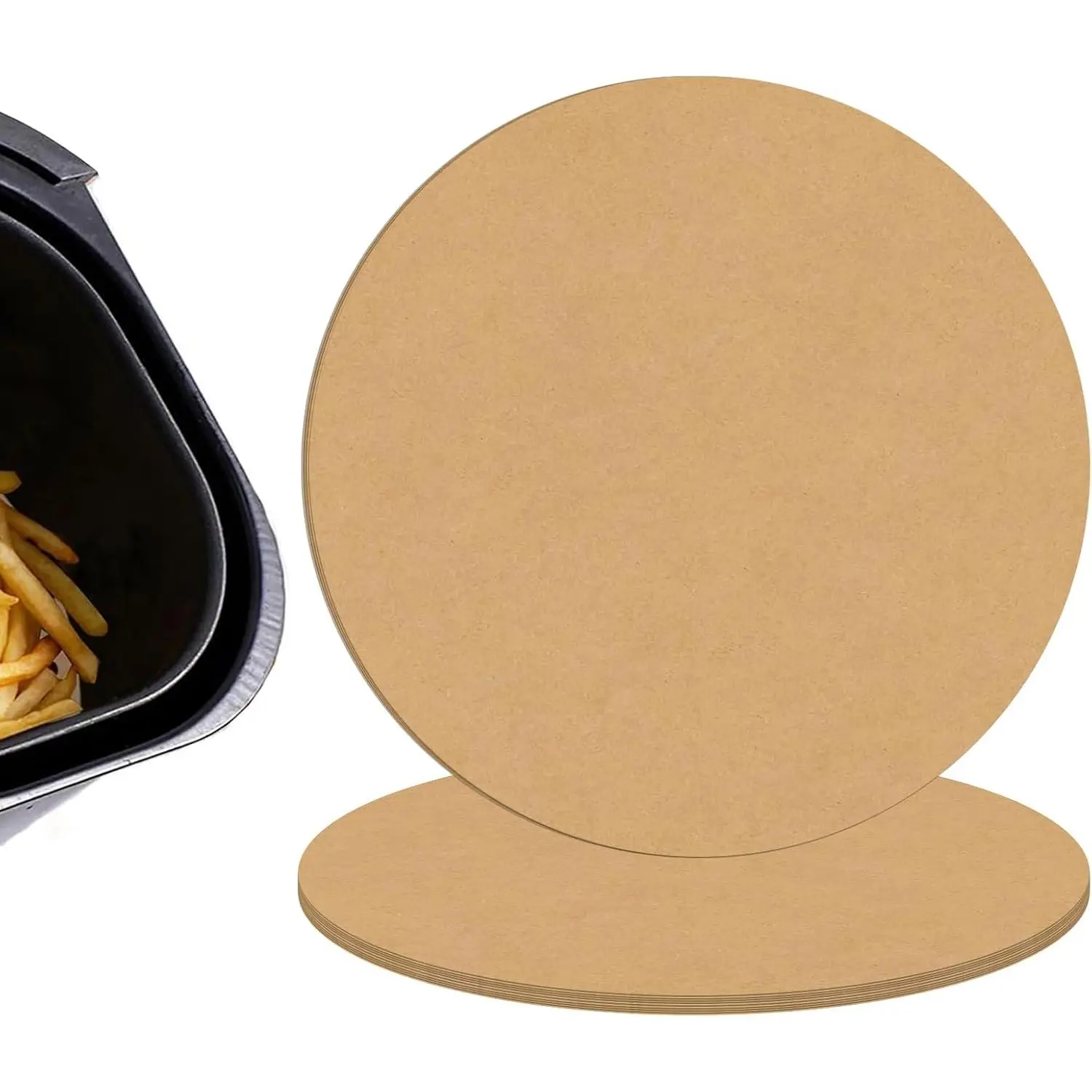 Round  Paper Liners, 4 Inch 100 Pack | Unbleached Non-Stick Paper; Disposable And Durable; Fits Air Fryer, Grill, Steamer, Cake Pans, Roasting, Microwave