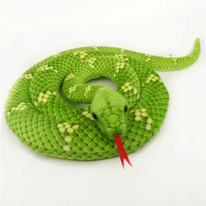 2 Sizes Lifelike Fake Snake Plush Doll, Realistic Scale Python Stuffed Animal, Funny Prank Gag Decor Toy