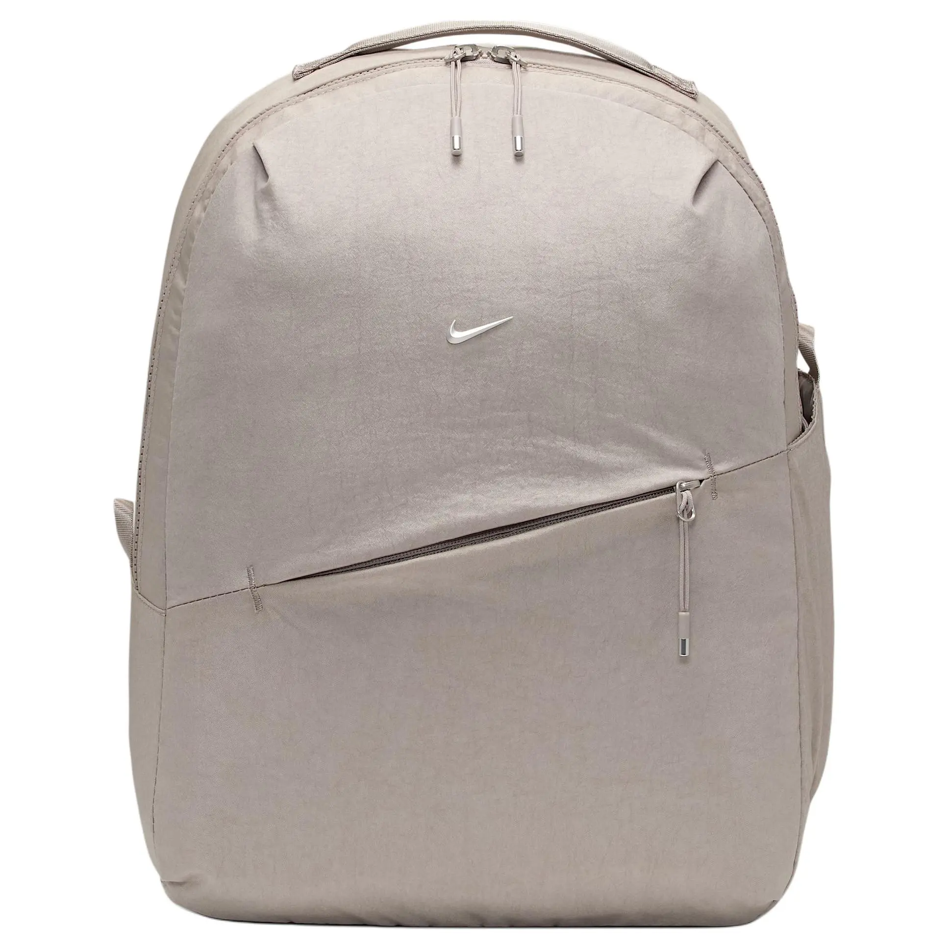 Nike Aura 24L Nylon Backpack for Men and Women – Casual College Gray with Matte Silver Accents