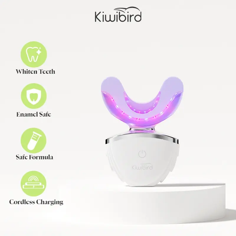 Kiwibird Wireless Professional Teeth Whitening Kit, suitable for sensitive teeth, comes with an LED light