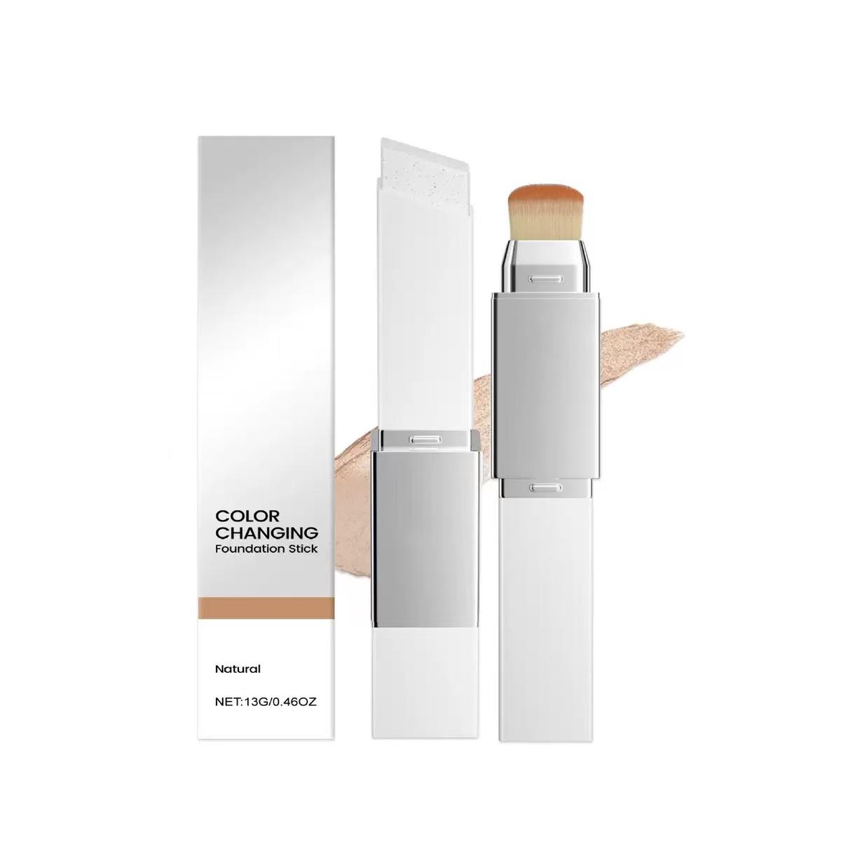 MDY Two-In-One Color-Changing Foundation Stick, Natural Light Texture Matte Finish, Long-Lasting Waterproof Sweatproof, 2-in-1 Color-Changing Foundation Stick Naturally Moisturizing Smooth Long Lasting Lightweight Non-Greasy Concealer