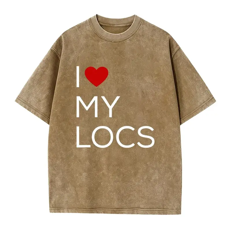 I Love My Locs Natural Hair T-Shirt - Unisex Oversized Crew Neck Tee with Locs, Natural Hair & Dreadlock Community Apparel, Spring Summer Fall Casual Wear, Machine Washable  Fit for Men & Women