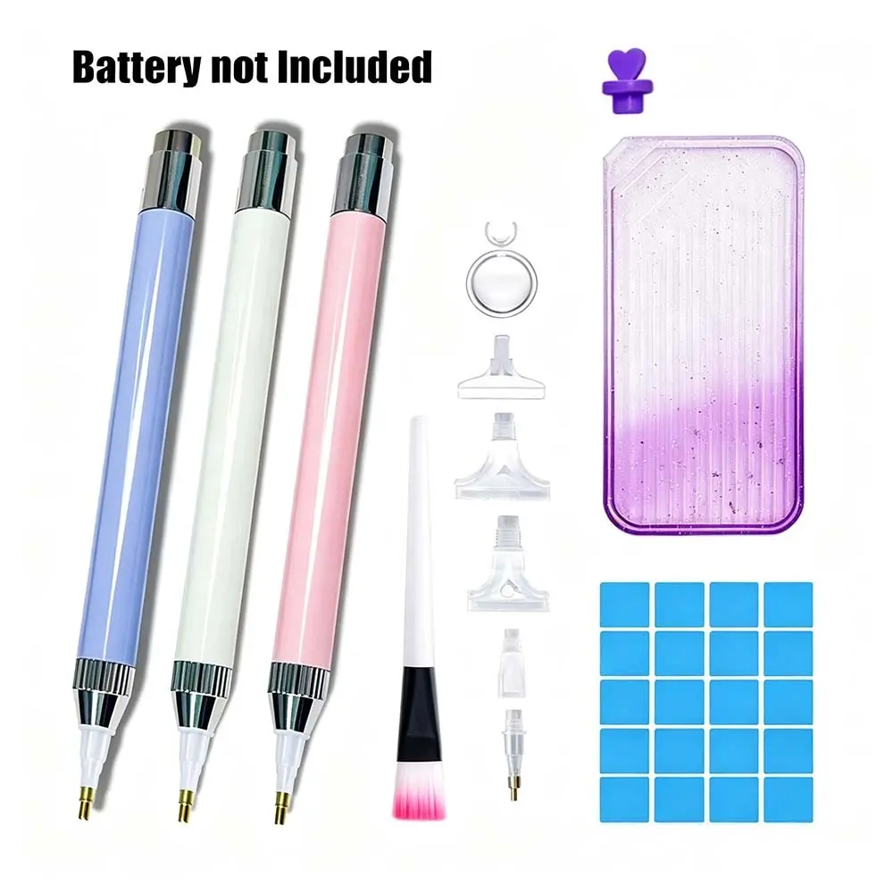 Diamond Painting Dotting Pen Set, Gradient Color Tray, Clay, Complete Tool Kit for Diamond Art, DIY Supplies, Rhinestone Pen