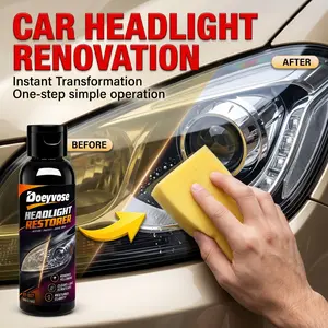 Car Headlight Restoration Paste, Quick Fix for Yellowing, Blurring, Oxidation, Enhances Light Brightness, Improves Night Vision, Easy to Use