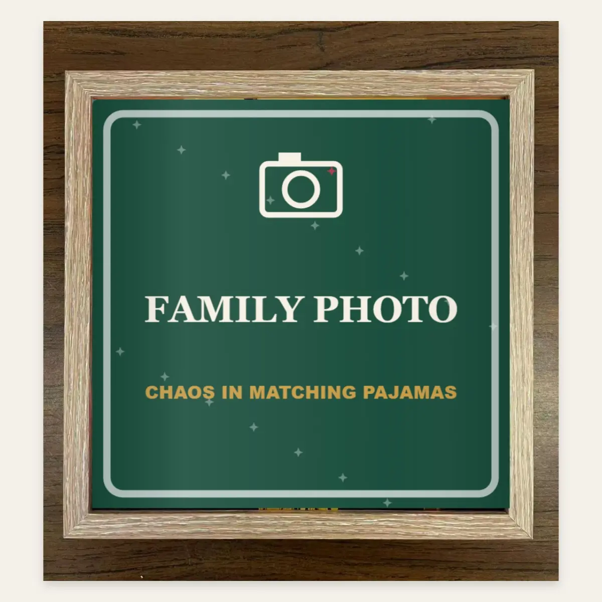 Dark Humor Holiday Framed Wood Wall Art, 20 cm
