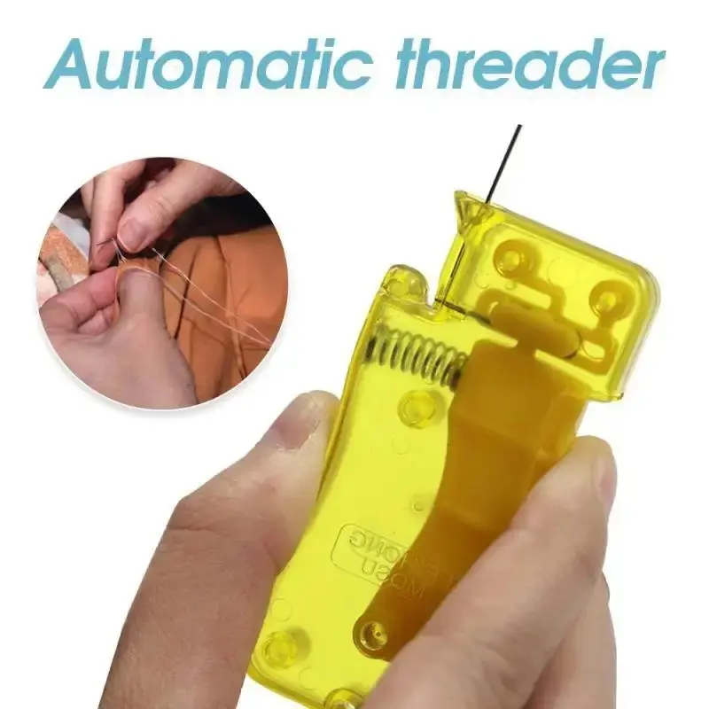 2pcs Automatic Needle Threader Sewing Needle Device Hand Machine DIY Tool Sewing Needles Parts For Elderly Household Accessories