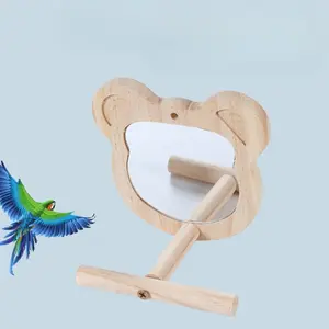 Wooden Parrot Furniture Nest & Ladder, Durable Cage Decor Play Toy for Lovebirds, Cockatiels & Budgies