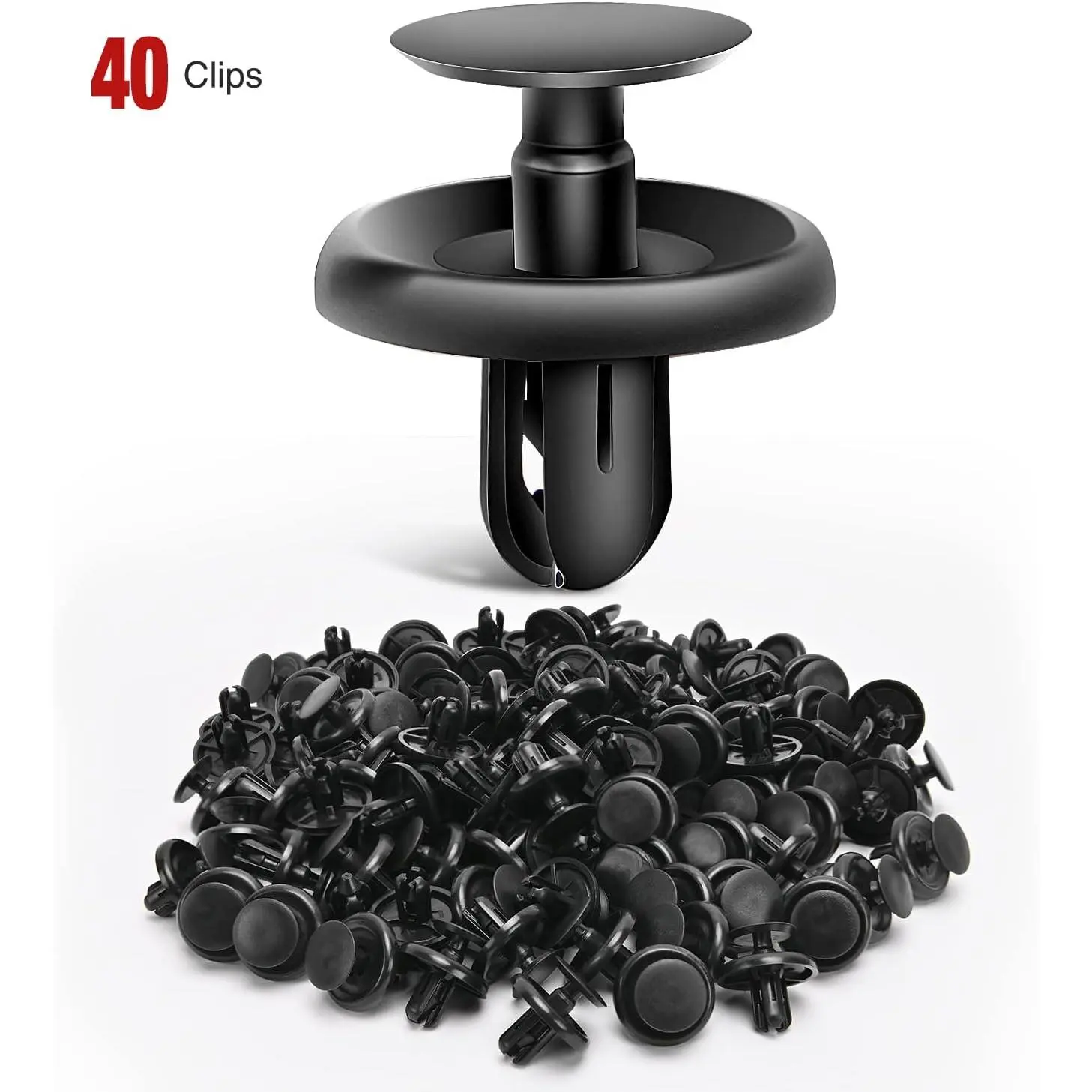 Nilight 40PCS Nylon Push-In Rivet Clips - Easy-Install Reusable OEM Replacement Fasteners for Automotive Truck Trim Panels, Secure-Hold Anti-Corrosion (Replaces 90467-07201)