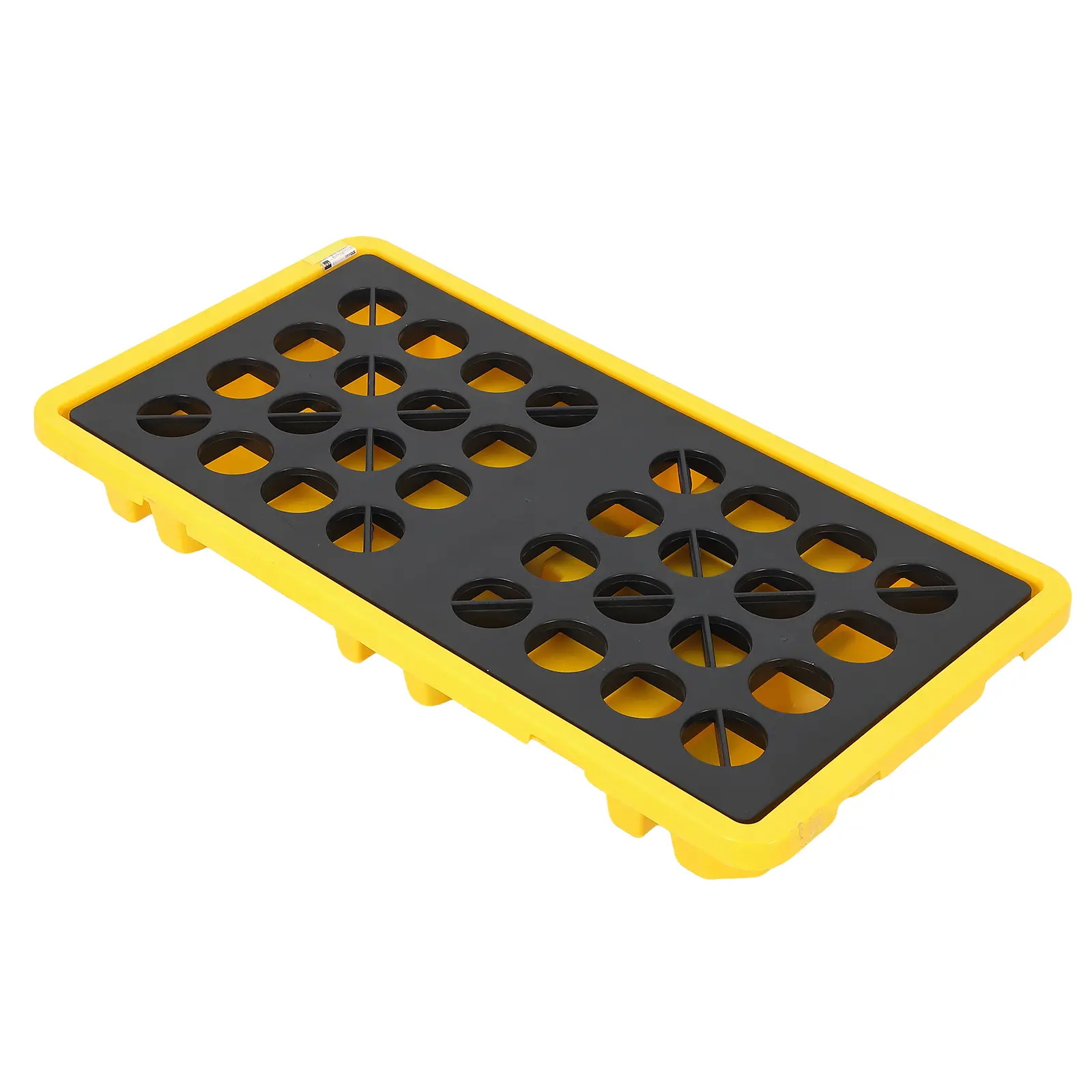 Heavy Duty Spill Containment Pallet with Drain 51"x26" – PP Leak Proof Tray for Garage, Workshop, Warehouse, 2-Way Forkliftable Oil Drip Pan for Washer & Dryer