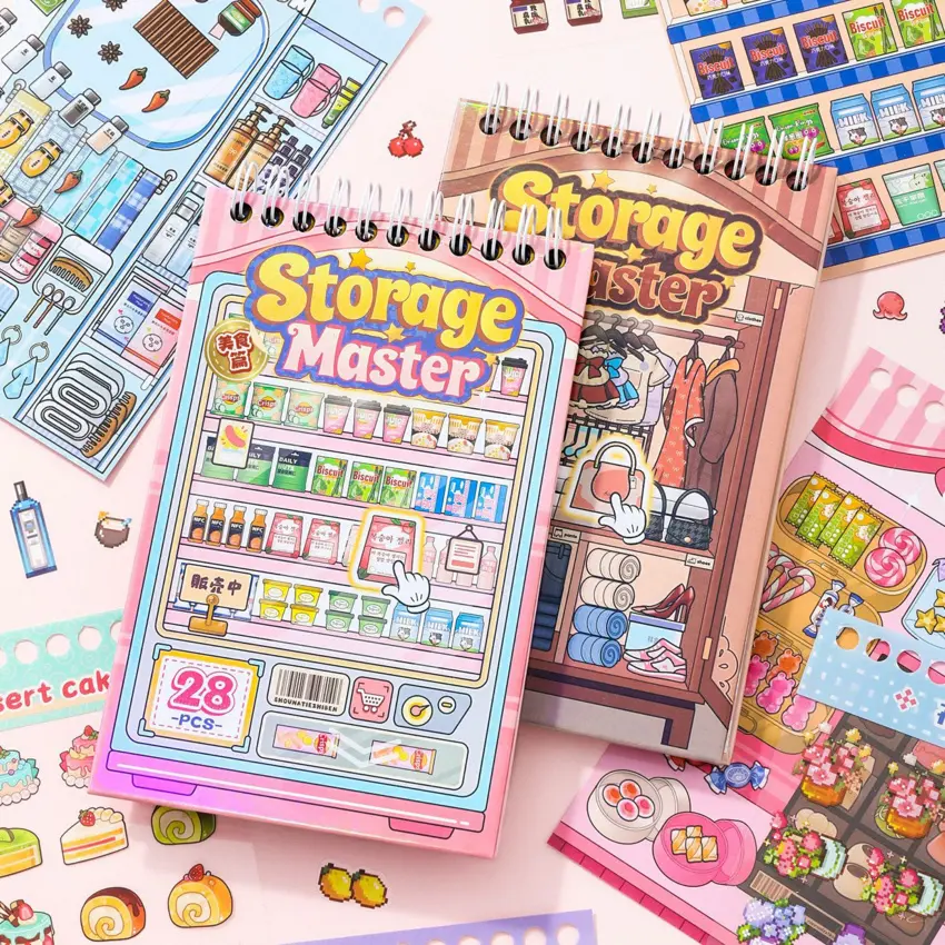 Retro Self-Adhesive PET Paper Pack Labels & Stickers, 2-Style 28 Pcs Office Stationery, Planner Stickers for Food/Item/Storage Labeling, DIY Journal Embellishment & Scrapbook