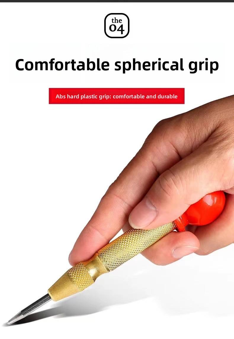 Cross-border center punch, automatic spring-loaded locator, glass punch needle, window breaker punch, centering punch