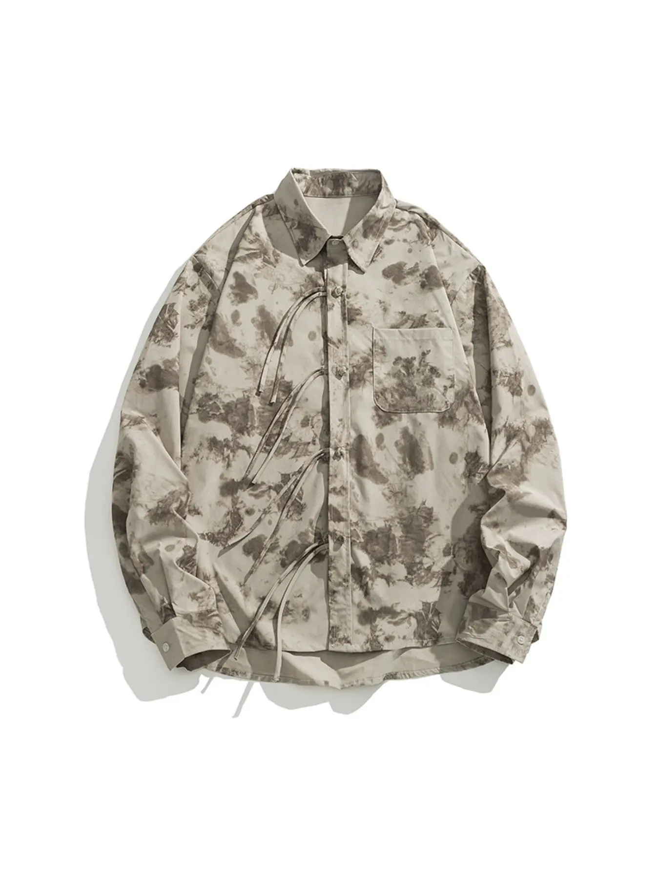 1PC Men's Autumn-Winter Base Layer Hanfu Shirt - Large Size. Loose Workwear Style Chinese-Style Fashion Design Casual Shirt. Suitable for daily commuting and gatherings, as well as formal occasions.
