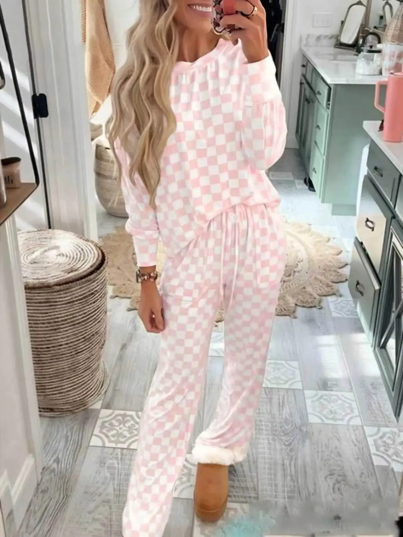 Sexy Long Sleeve and Pants Pajamas for Women, Autumn Cross-Border Fashion Sleepwear, Comfortable and Stylish Nightgown Set