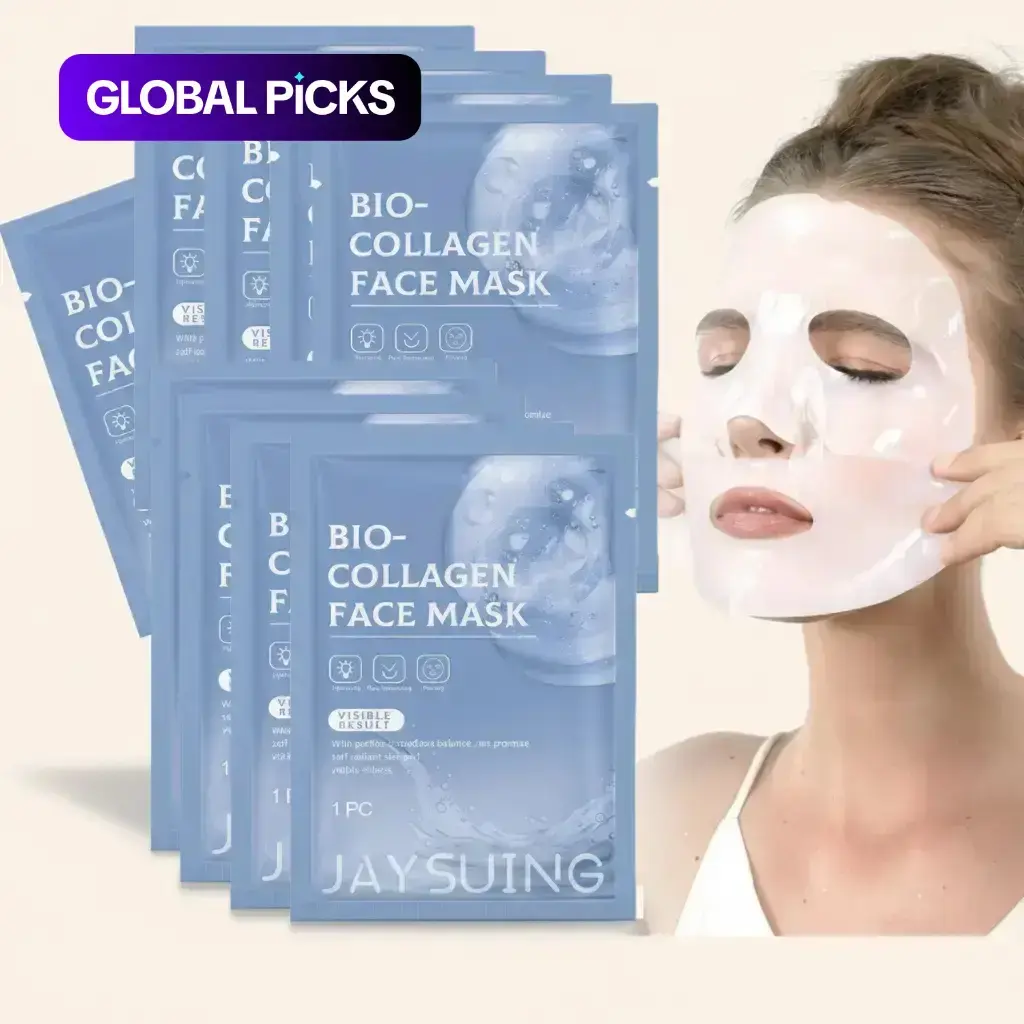 Collagen Hydrating & Firming Face Masks, 4/8-Count Moisturizing Nourishing Glowing Facial Sheet Mask for Women & Men, Skincare Collagen Beauty Film Mask Hydrate #GLOBAL PICKS