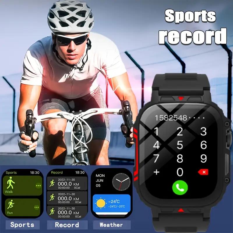 Smart Watch with Bluetooth-compatible Calling, Multi-Sport Modes, Message Alerts, Custom Wallpaper, Compatible with iPhone & Android