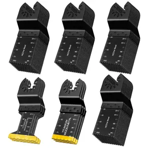 20/30/50pcs Oscillating Saw Blades, Professional Titanium Multitool Blades Versatile Cutting for Wood Plastic Metal, Quick Release Kit Fits Most Brands