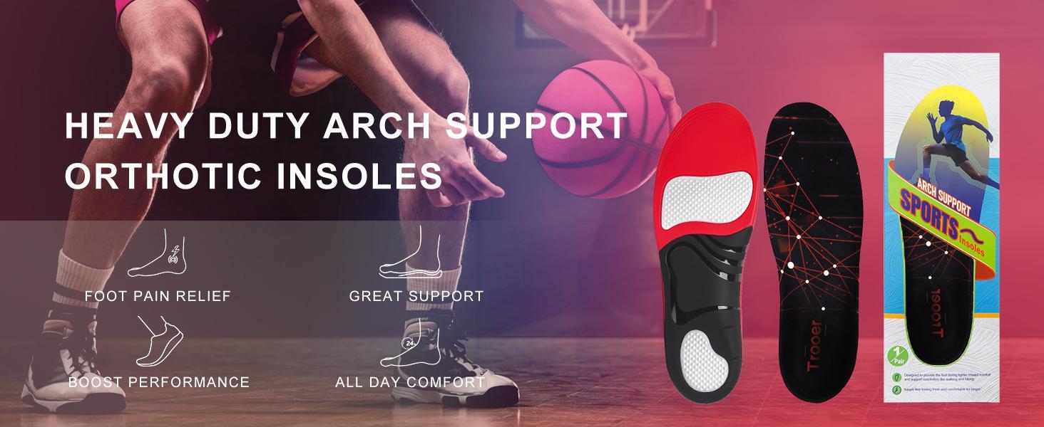 Plantar Fasciitis Insoles, High Arch Support Inserts for Men Women, Duty Pain Relief Orthotic Flat Feet Work Boot Running Athletic Insole for Standing All Day SpringStatements Plantar Fasciitis Insoles, High Arch Support Inserts for Men Women, Duty Pain Relief Orthotic Flat Feet Work Boot Running Athletic Insole for Standing All Day SpringStatements