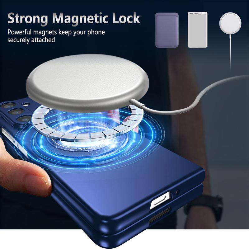 [LX]360. °     Magnetic Ring Kickstand Phone Case For Samsung Galaxy Z Fold7 6 5 4 3 Fold6 Fold5 Fold4 Fold3 5G Hard Shell Protection Cover