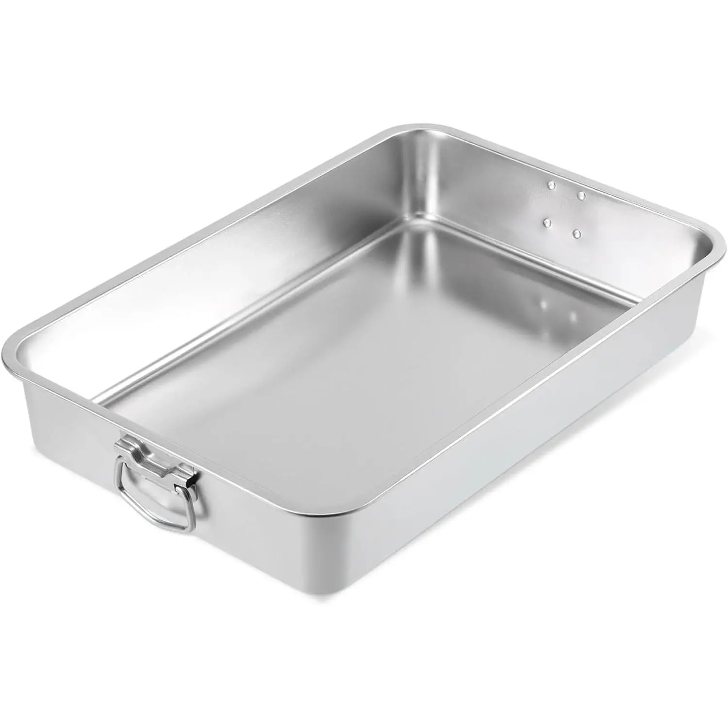 23.5" x 15.5" Stainless Steel Roasting Pan with Handles, Extra Large Turkey Roasting Pan Deep Baking Tray for Oven – Heavy Duty Roaster for Turkey, Lasagna, Roasts & Holiday Meals
