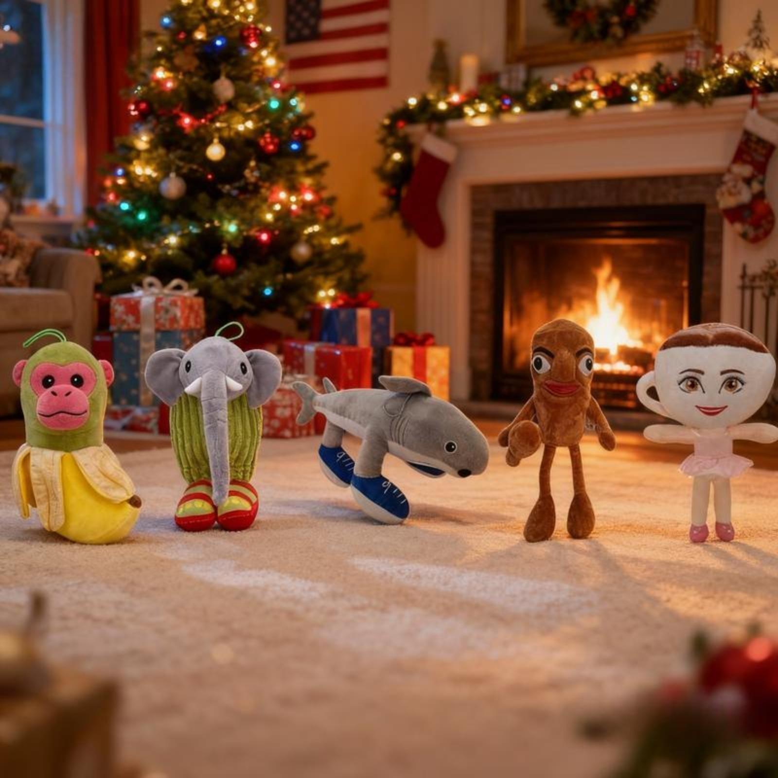 Viral Italian Brainrot Plushies 5-Pack – Ballerina Cappuccina, Tung Tung Sahur | TikTok Cozy Aesthetic Stuffed Animals for Teens & Best Friends