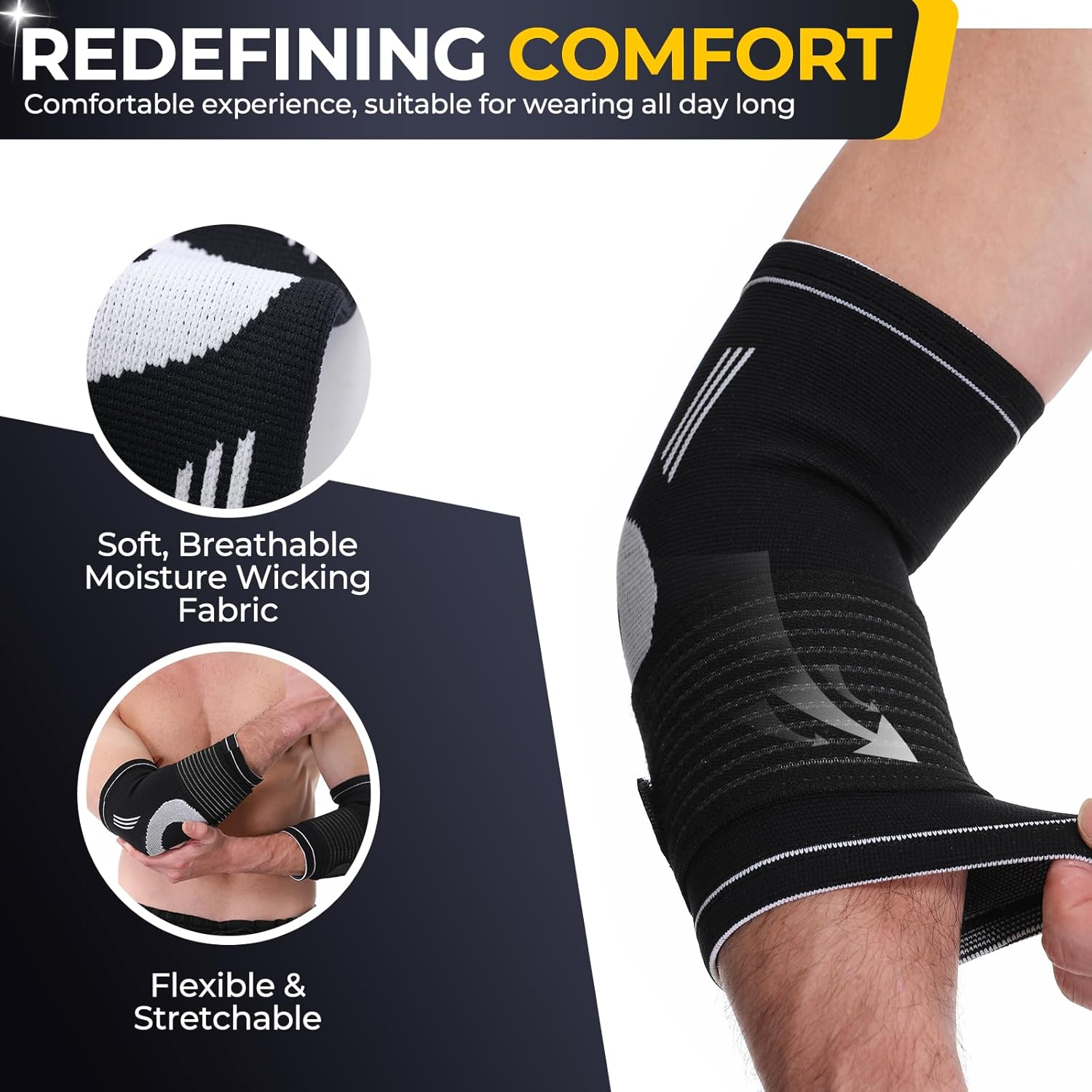 Elbow Guards Outdoor Snatch Basketball Sports Straps, Compression Boxing Weightlifting Basketball Protection